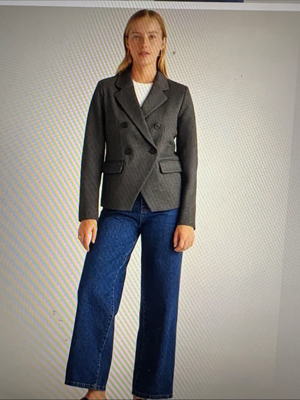 Quince Ultra-Stretch Ponte Double Breasted Blazer XS